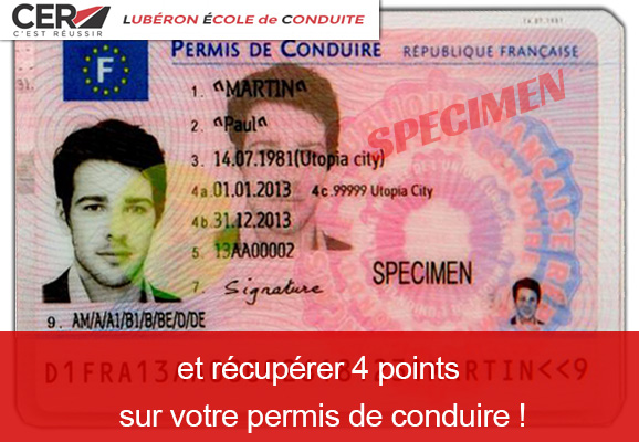 Stage de récupération de points au permis de conduire