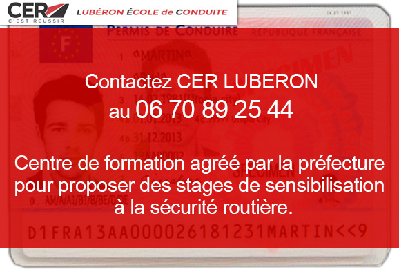 Stage de récupération de points au permis de conduire