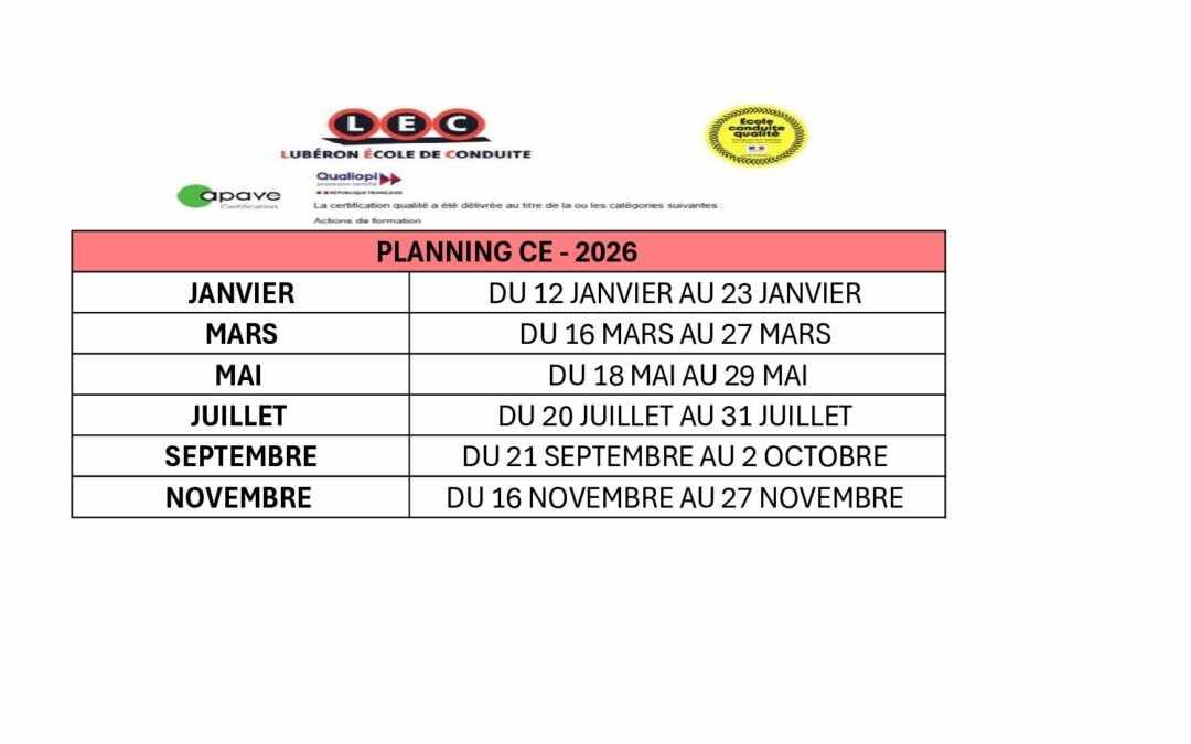 Planning CE