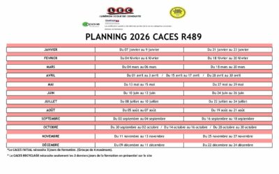 Planning CACES R 489